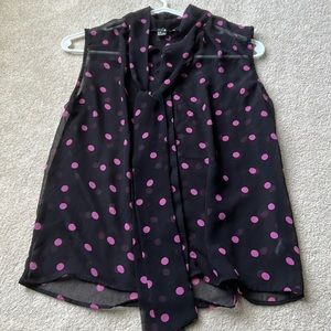 F21 polka dot blouse